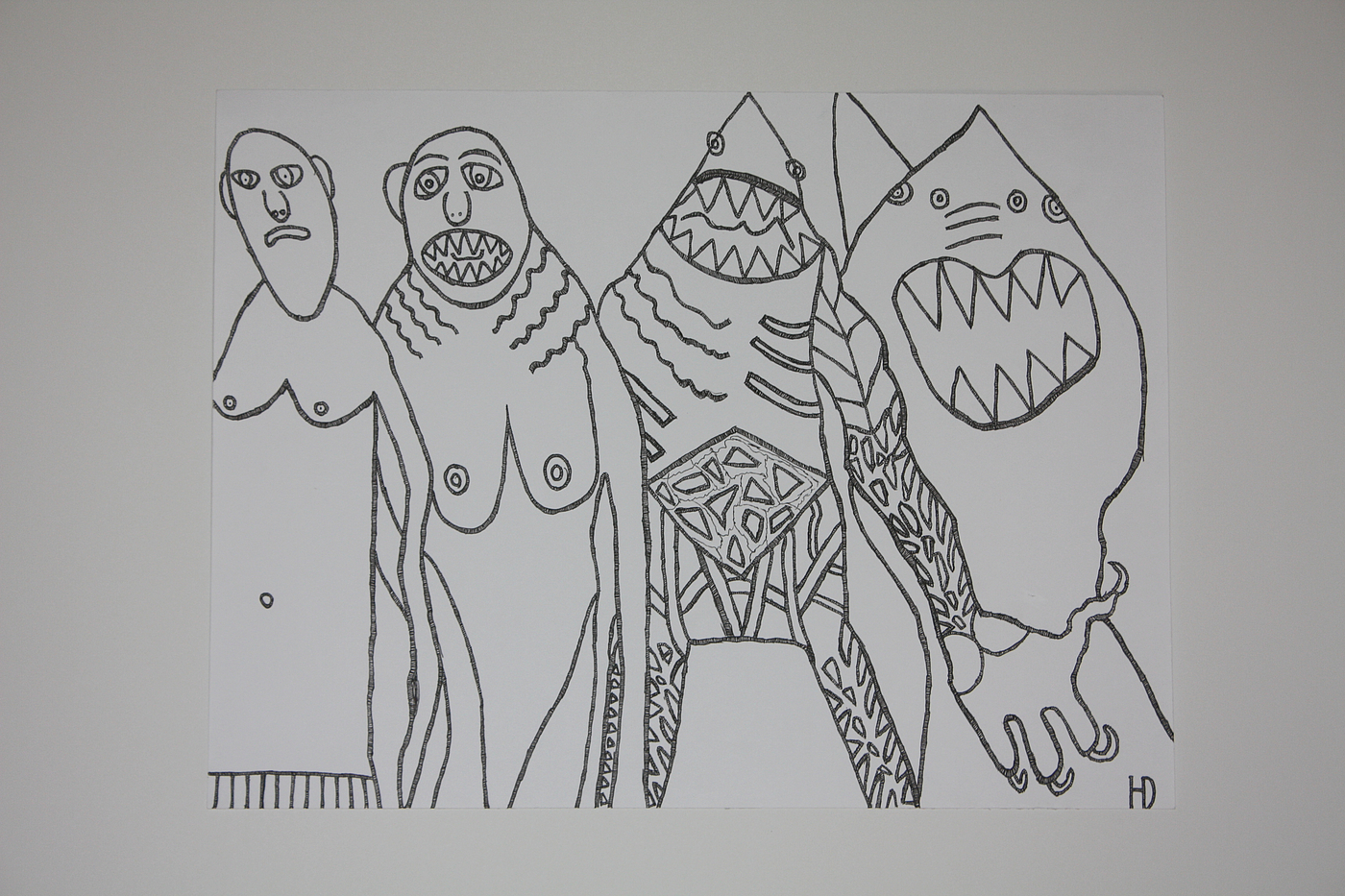 Foto von einem Gemälde aus der Kunstwerkstatt für Künstler:innen mit Behinderung